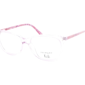 Primary Kid's Eyeglasses - Demo Lens Plastic Cat Eye Full Rim | Pk156 PinkCrystal