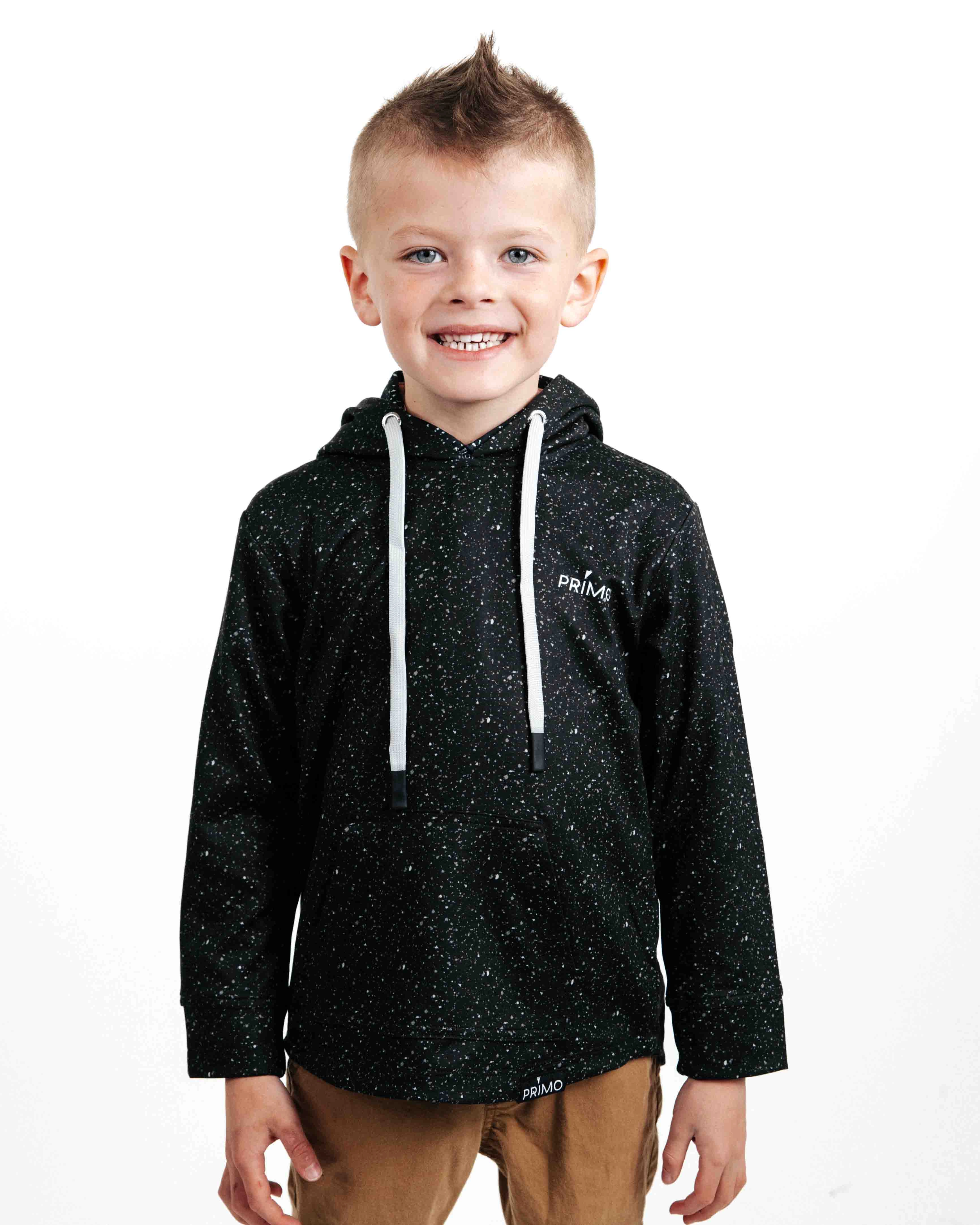 Primo Youth Hoodie - Speckled Black
