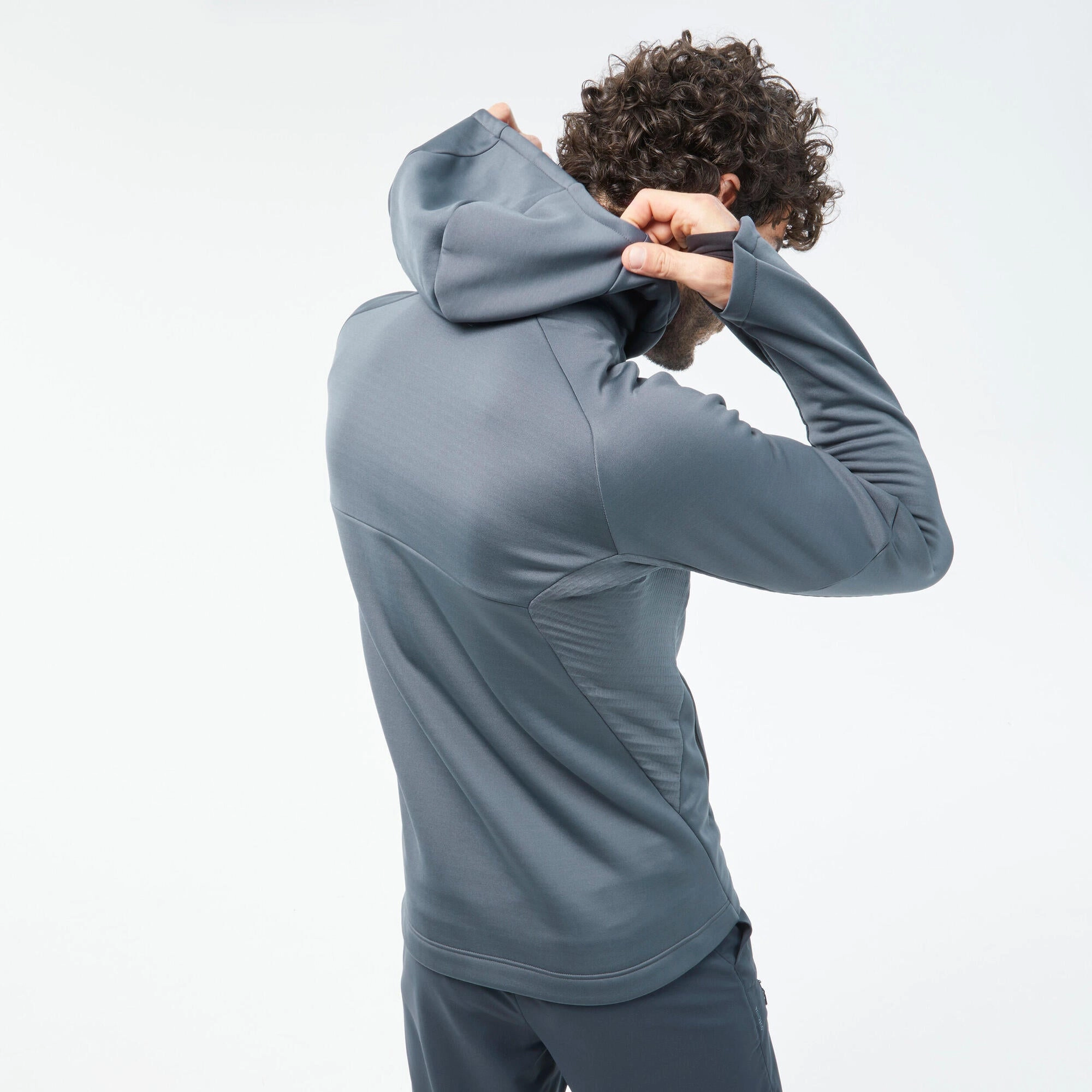 Quechua Men's MH520 Hood Hiking Fleece Jacket