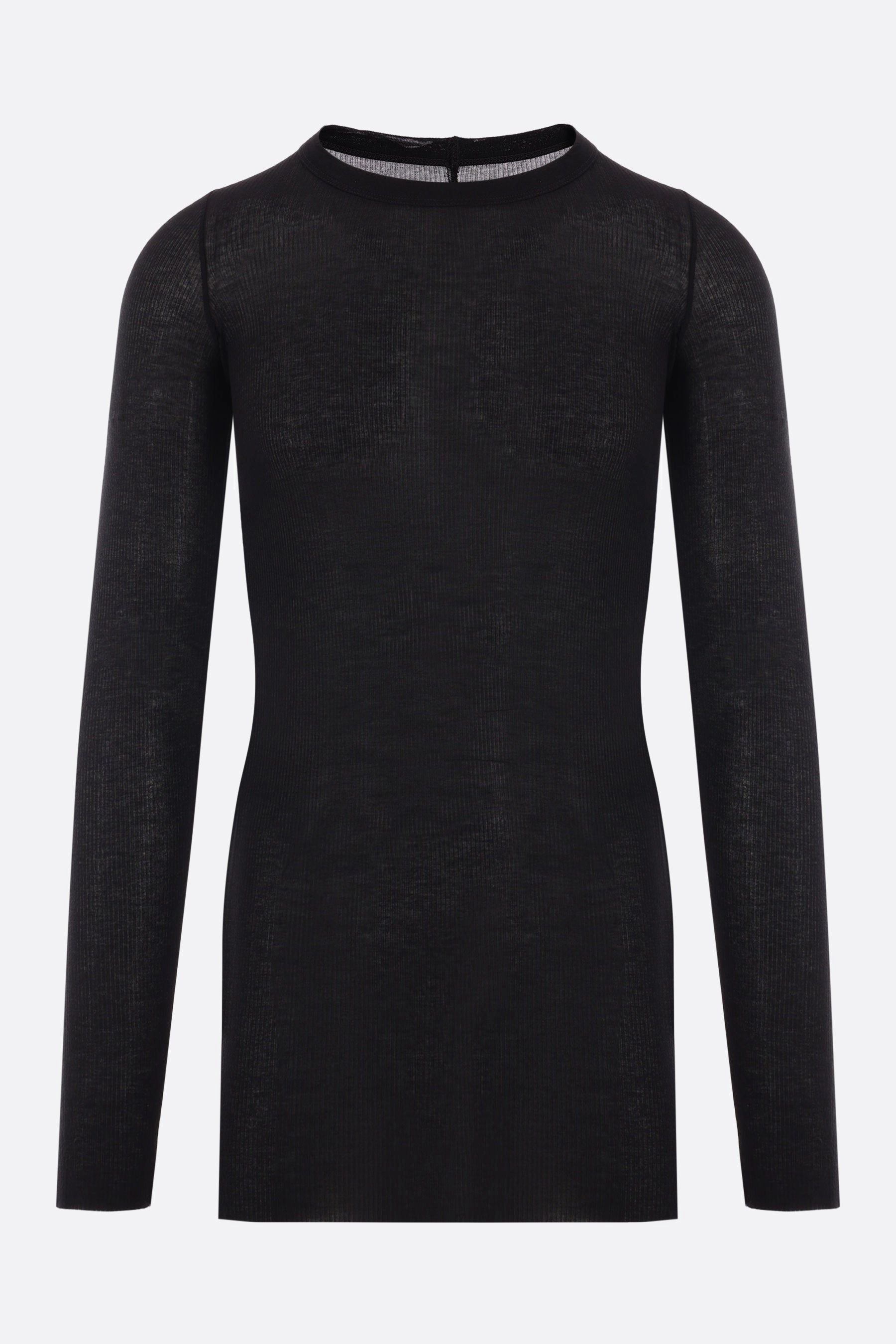 ribbed jersey long-sleeved t-shirt