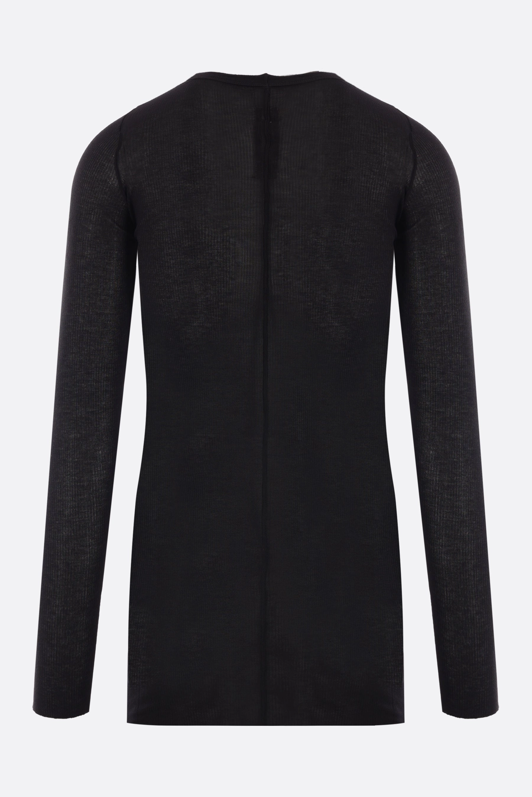 ribbed jersey long-sleeved t-shirt