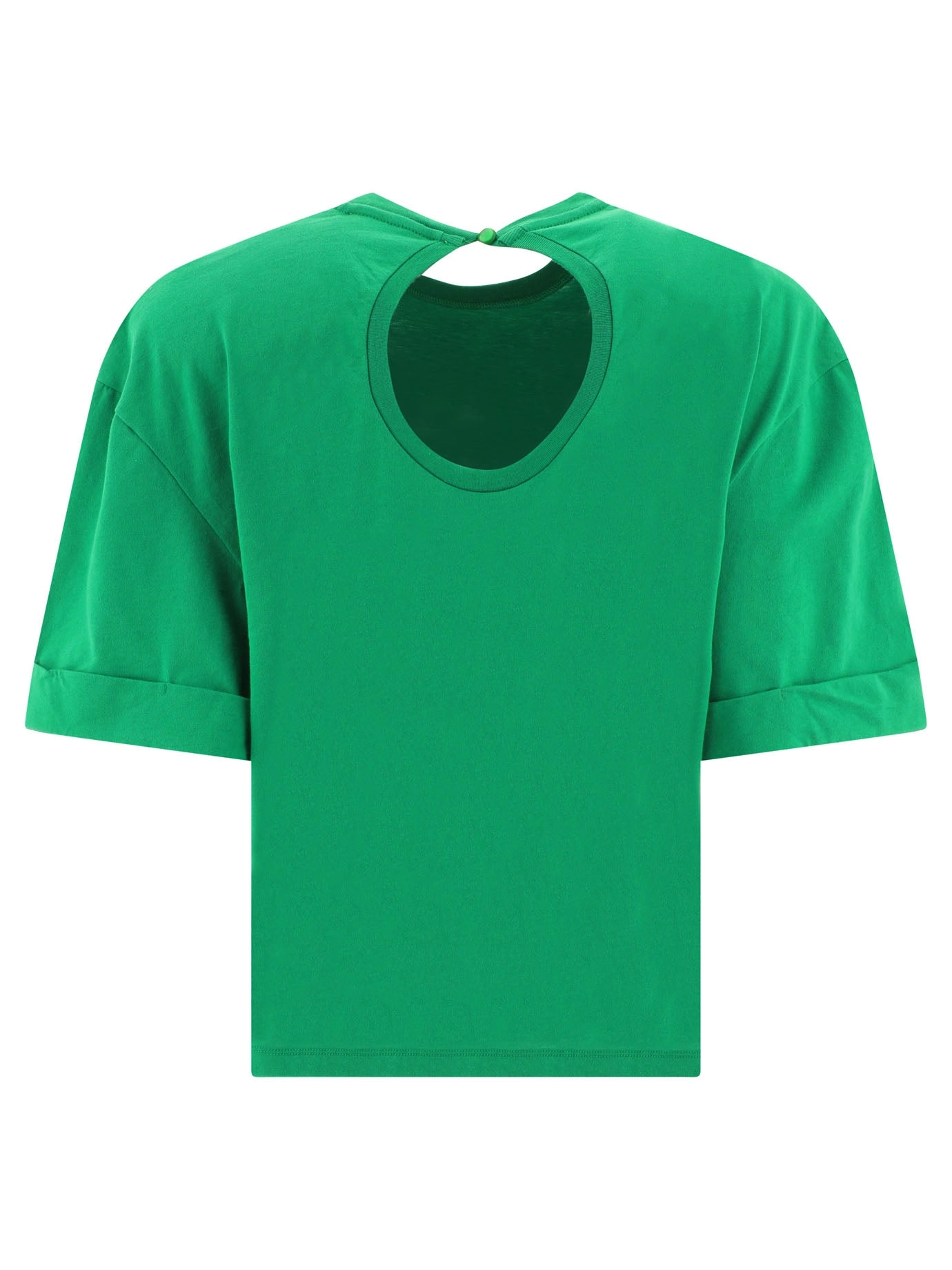 ROTATE Cut-Out Round Neck T-Shirt