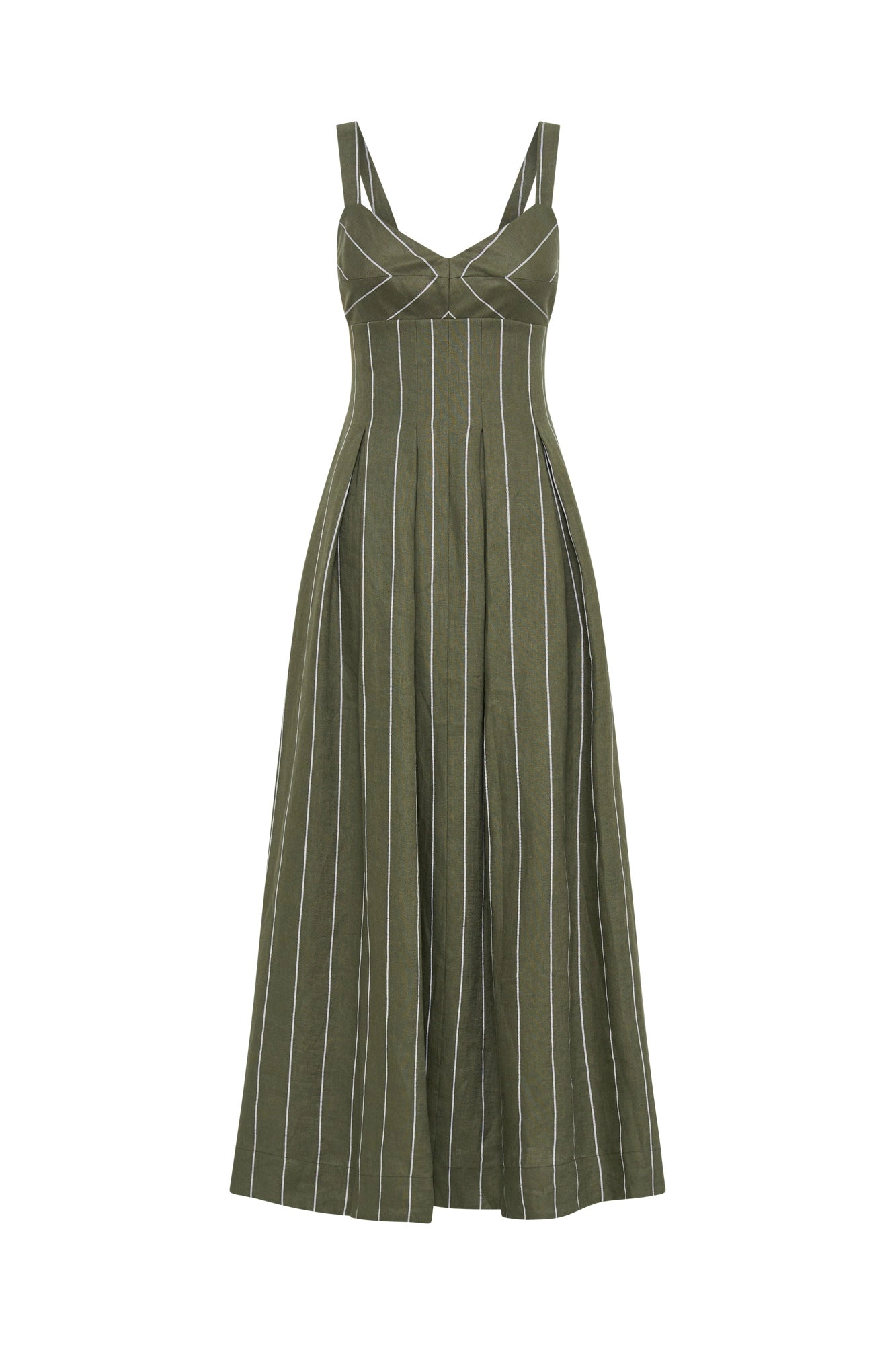 Selene Dress - Olive/Milk