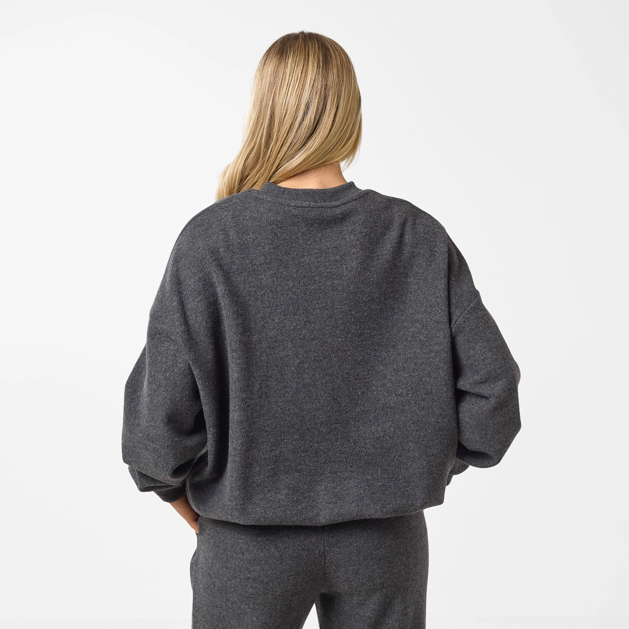 Soft Knit Crewneck I Charcoal