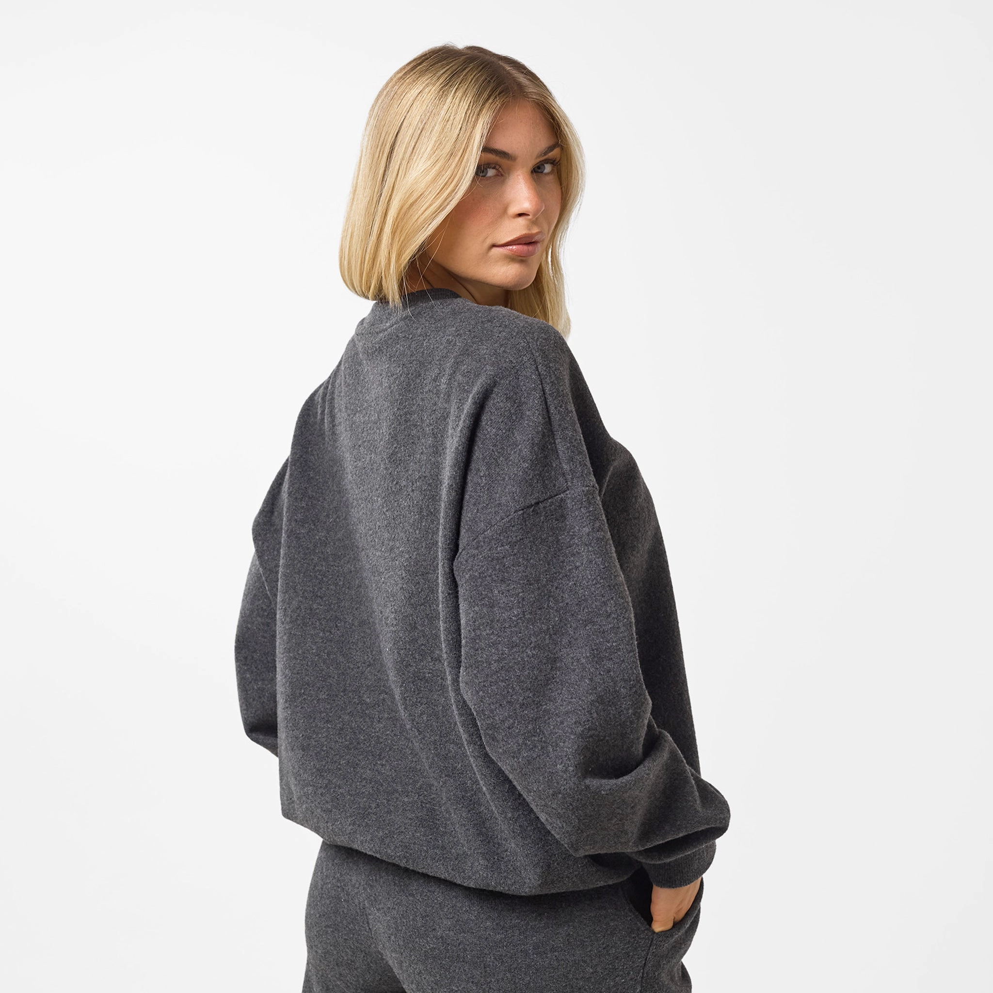 Soft Knit Crewneck I Charcoal