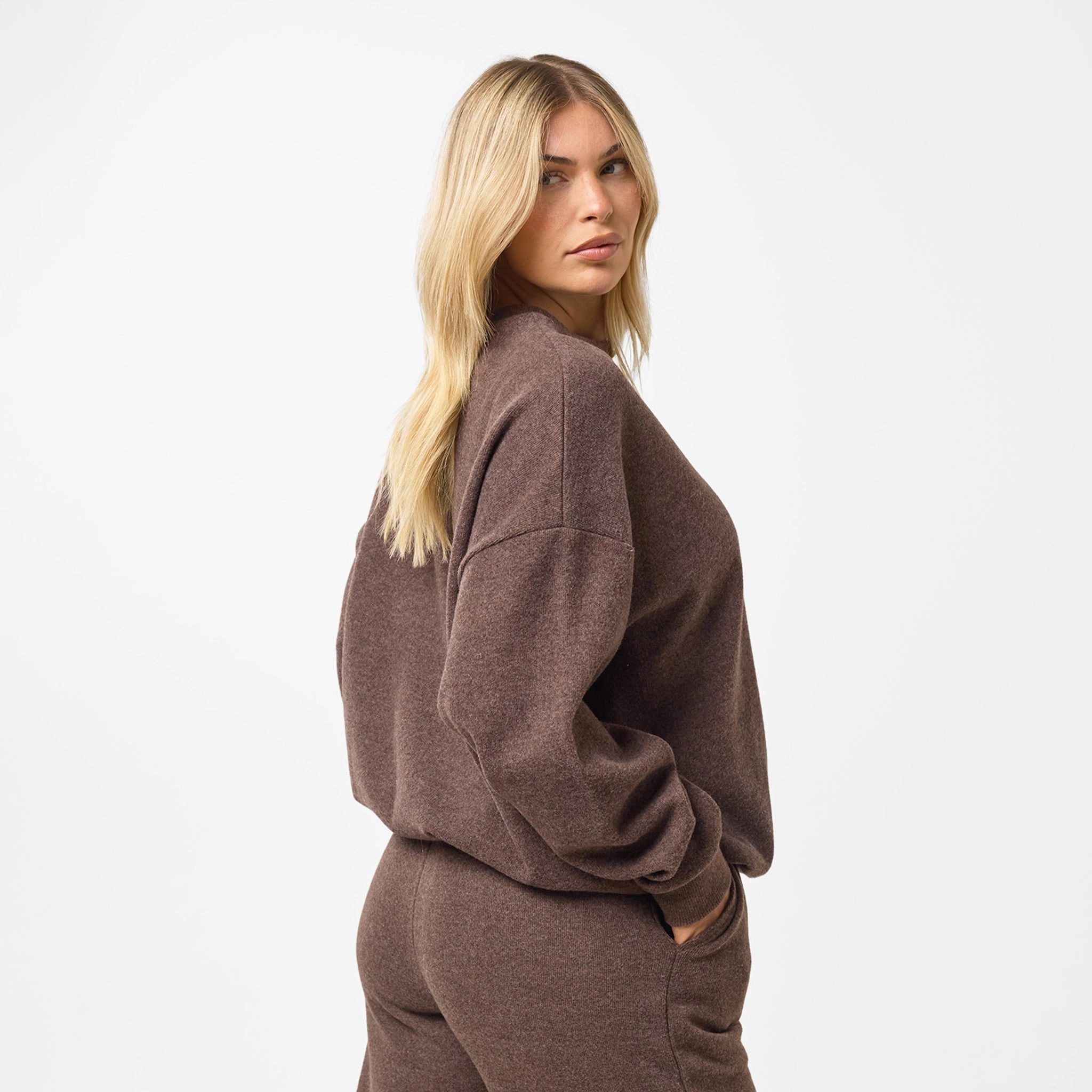 Soft Knit Crewneck I Coffee