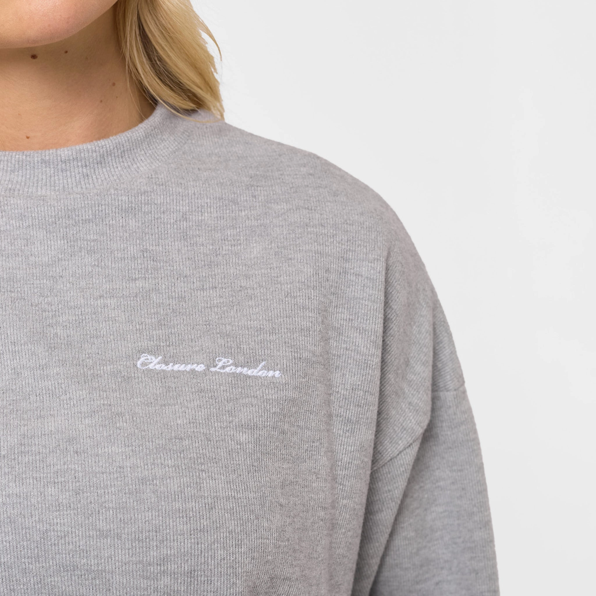 Soft Knit Crewneck I Grey Marl