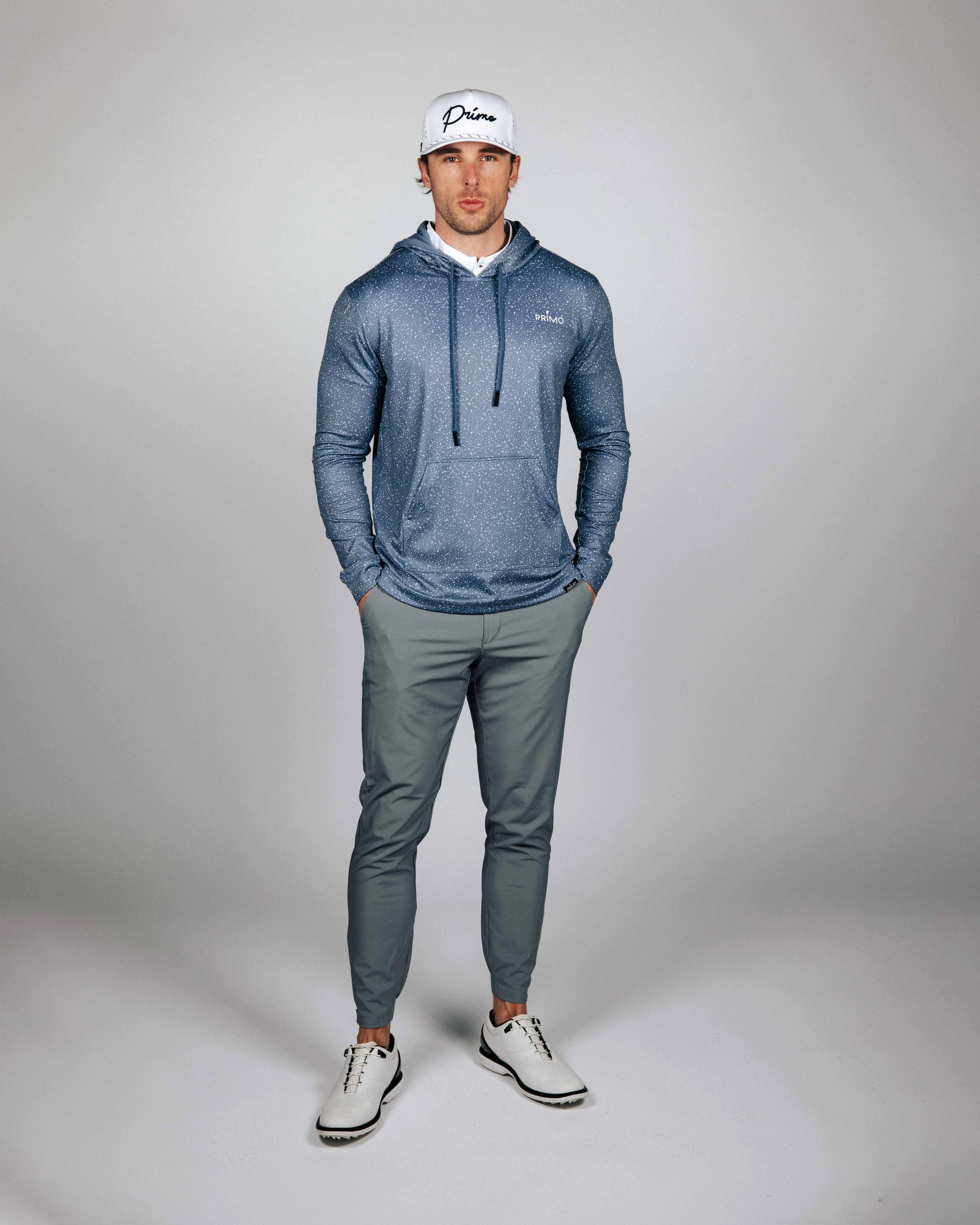 Speckled Dusty Blue Golf Hoodie