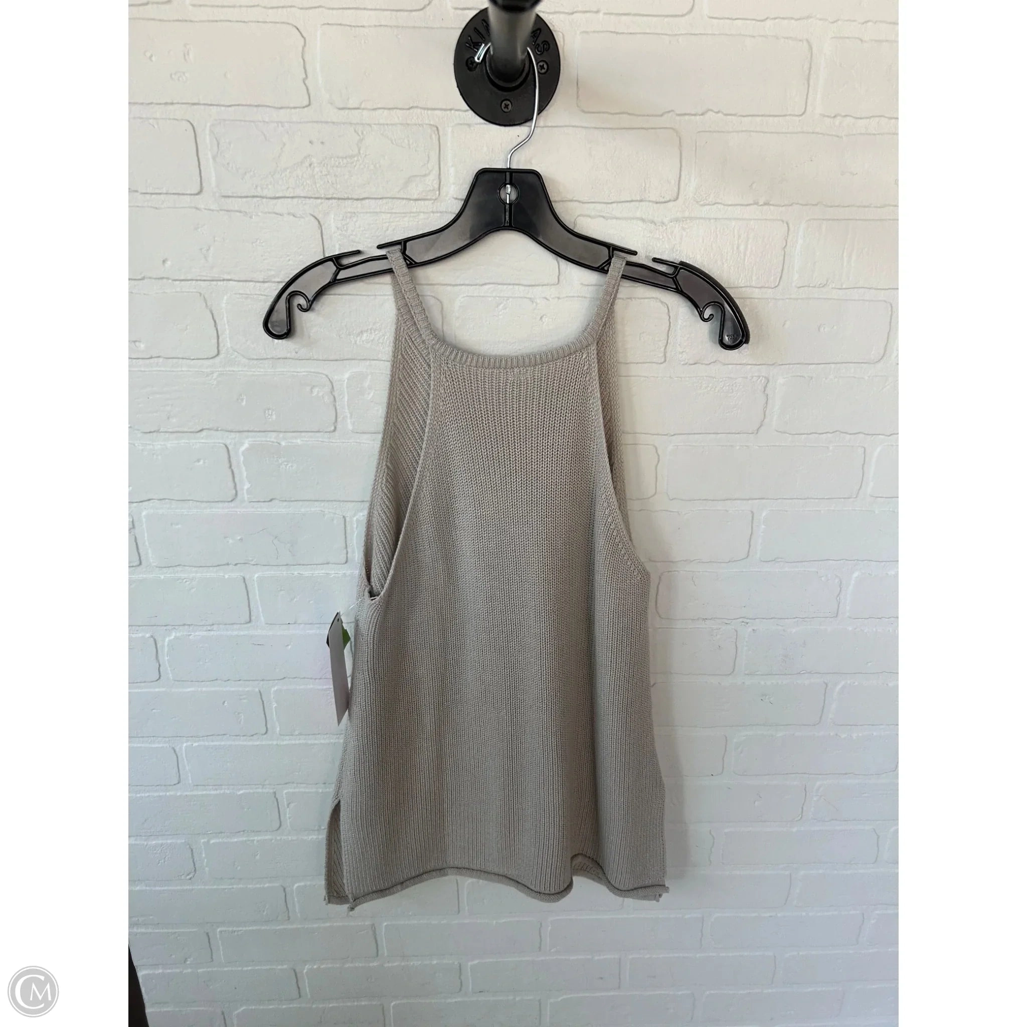 Sweater Short Sleeve By Cme In Brown, Size: M