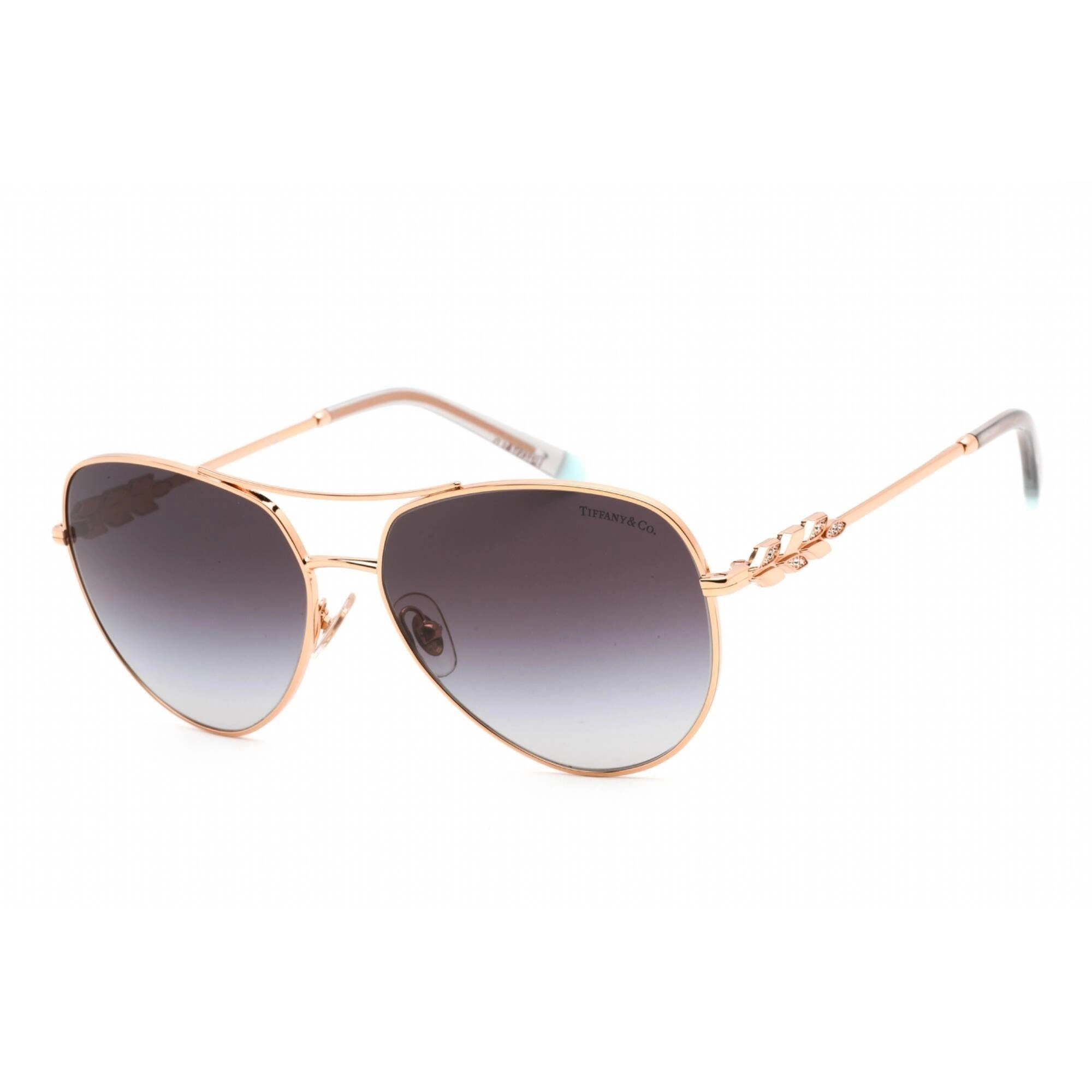 Tiffany Women's Sunglasses - Full Rim Rose Gold Aviator Shape Frame | 0TF3083B 61703C