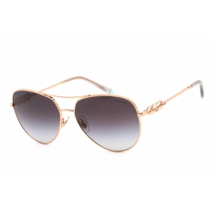 Tiffany Women's Sunglasses - Full Rim Rose Gold Aviator Shape Frame | 0TF3083B 61703C