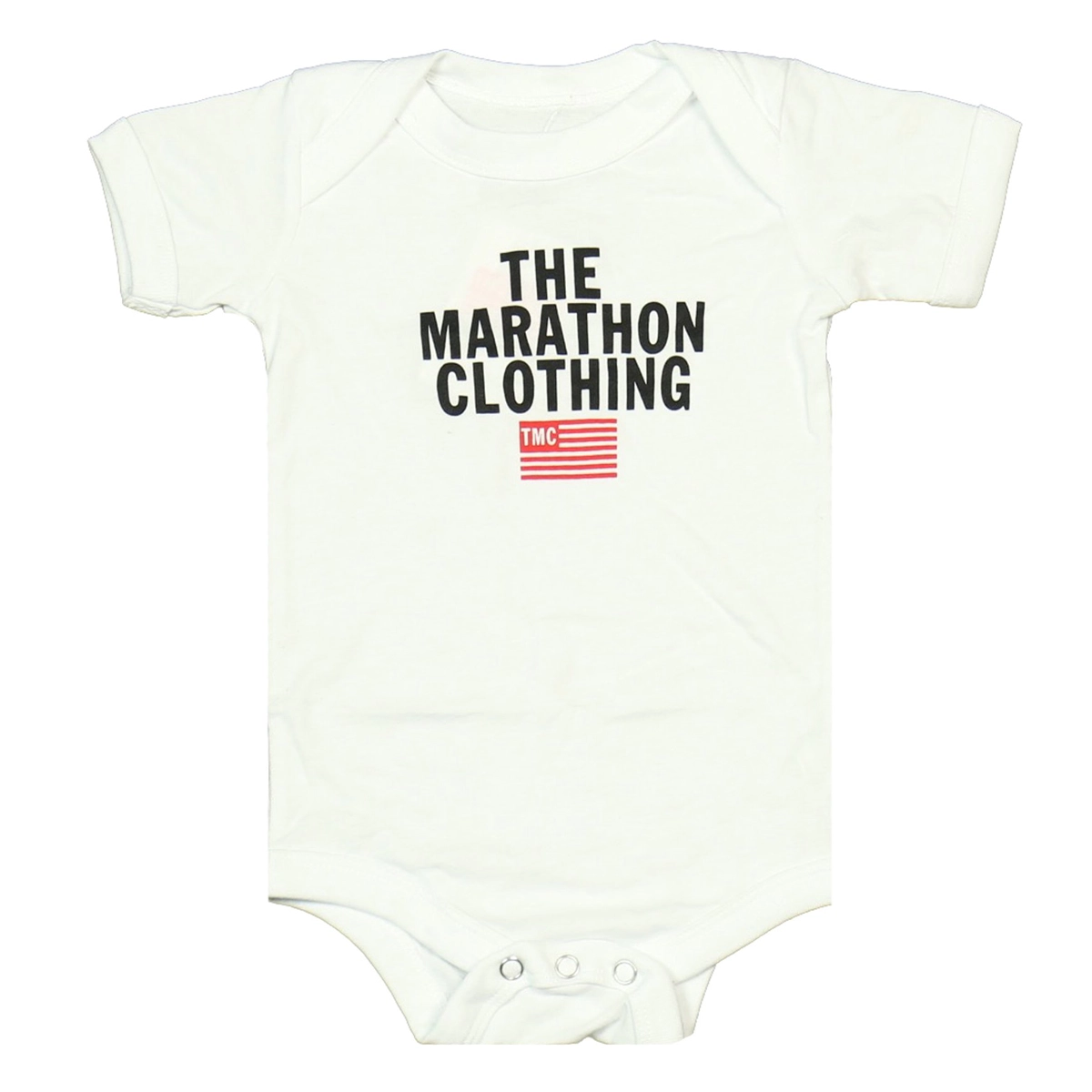 TMC Stacked Logo Onesie - White