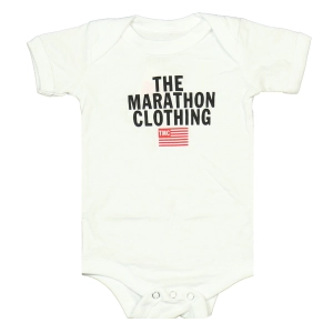 TMC Stacked Logo Onesie - White