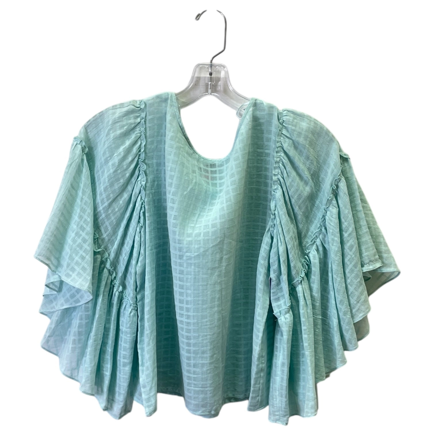 Top 3/4 Sleeve By Vince Camuto In Aqua, Size:Xs