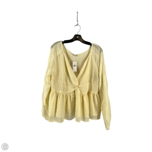 Top Long Sleeve By American Eagle In Yellow, Size: Xl