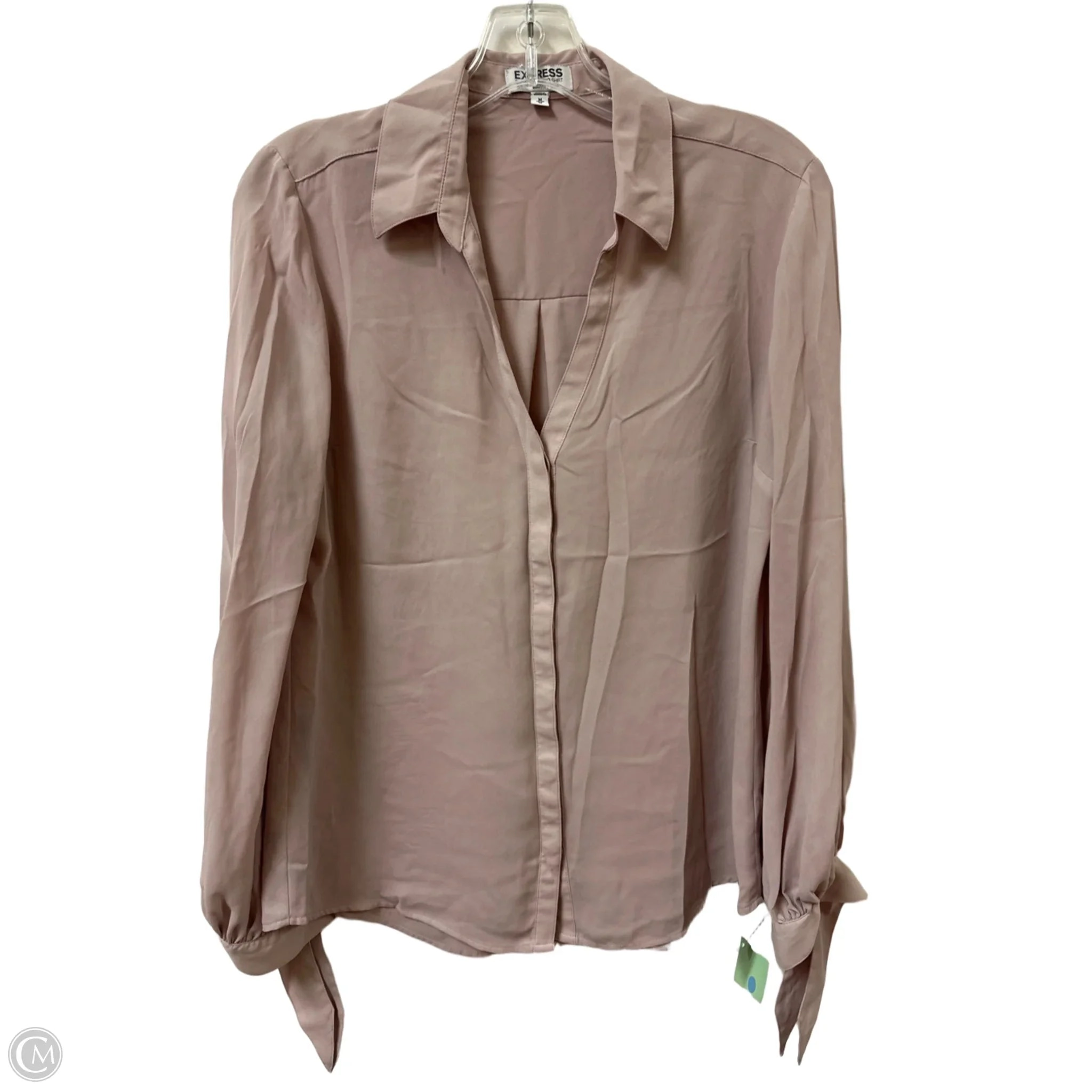 Top Long Sleeve By Express In Pink, Size: M