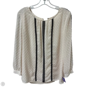 Top Long Sleeve By J. Crew In Black & Cream, Size: S