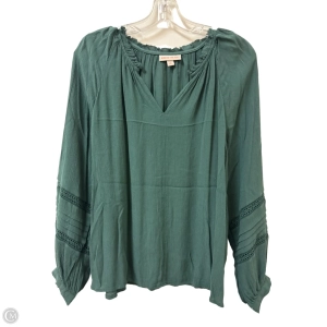 Top Long Sleeve By Knox Rose In Green, Size: S
