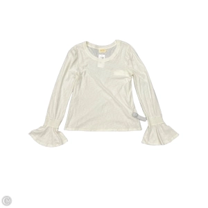 Top Long Sleeve By Nation In Cream, Size: L