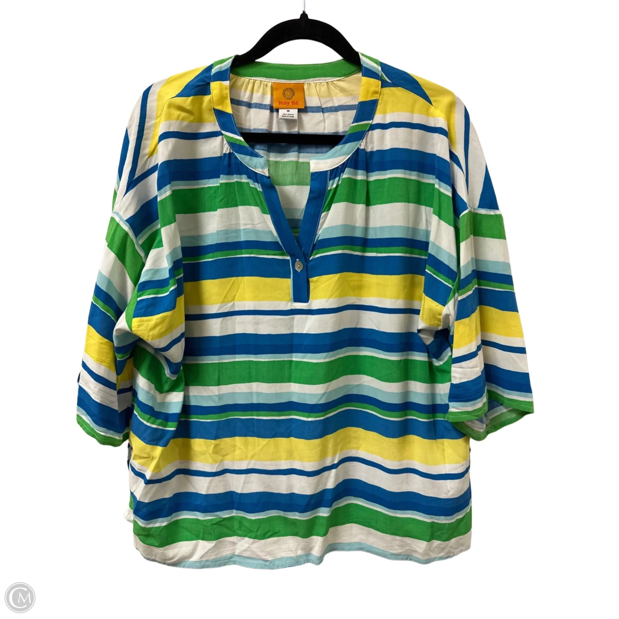Top Long Sleeve By Ruby Rd In Green, Size: M