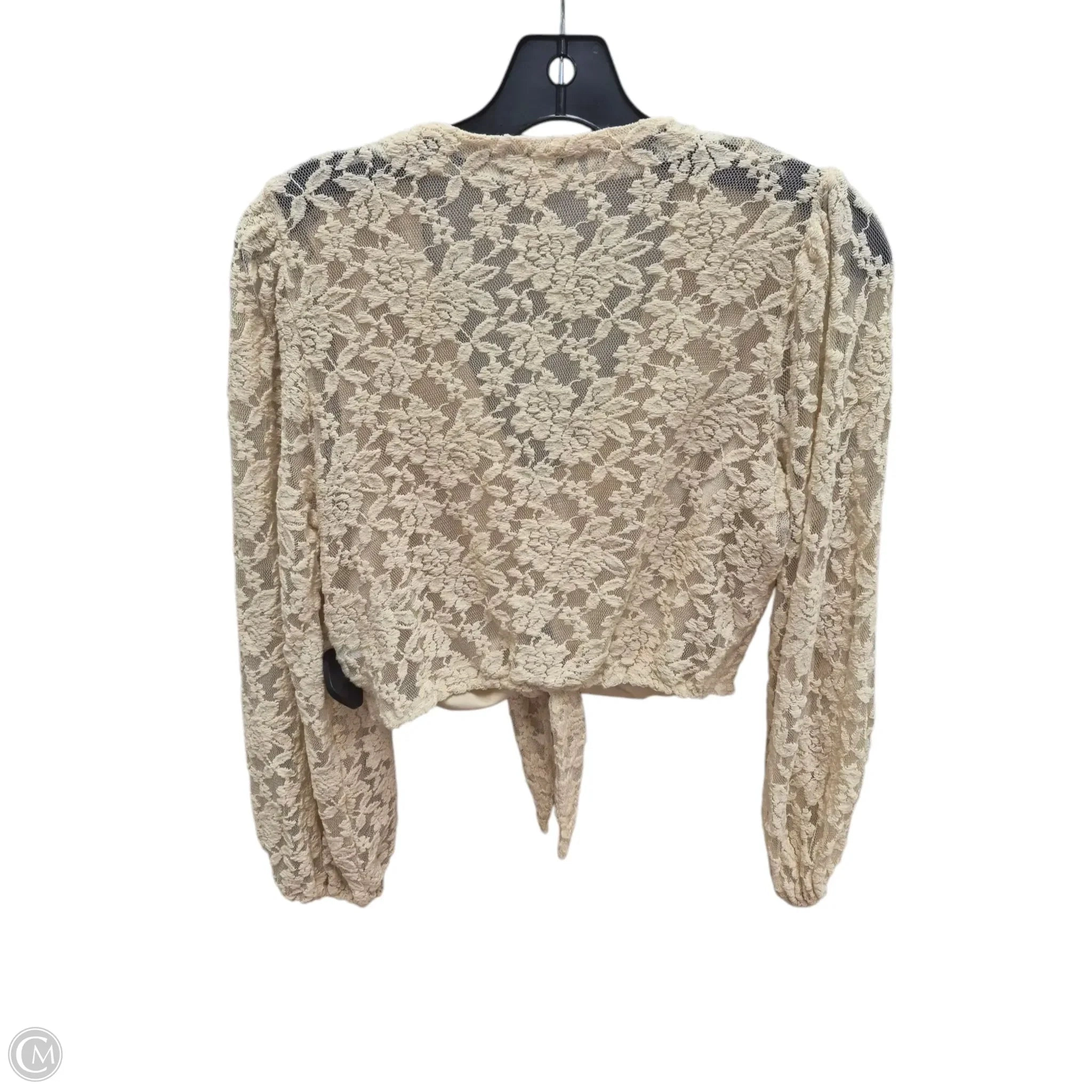 Top Long Sleeve By Shein In Tan, Size: L
