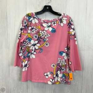 Top Long Sleeve By Talbots In Pink, Size: Xl
