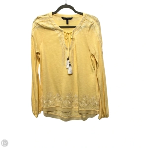 Top Long Sleeve By White House Black Market In Yellow, Size: S