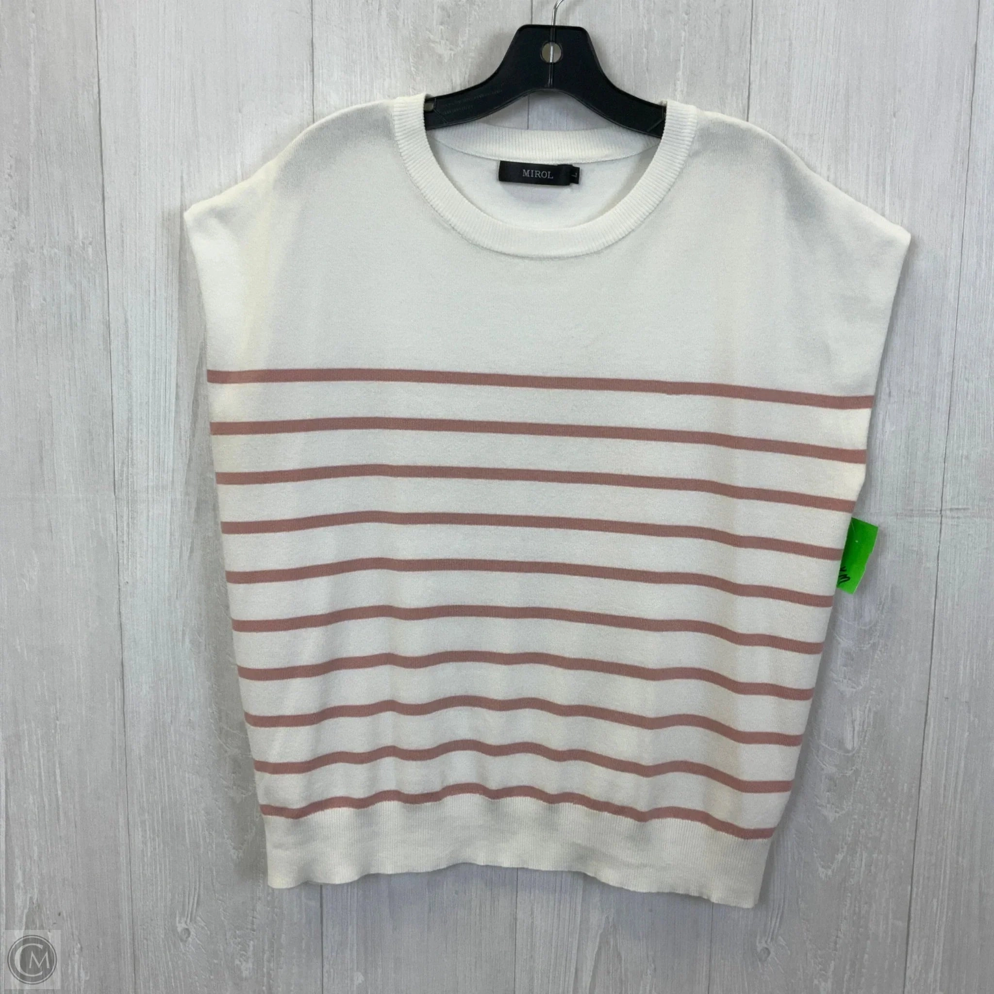 Top Sleeveless By Clothes Mentor In White, Size: L