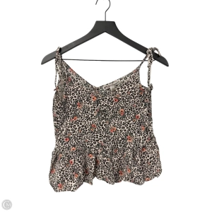 Top Sleeveless By Cme In Leopard Print, Size: M