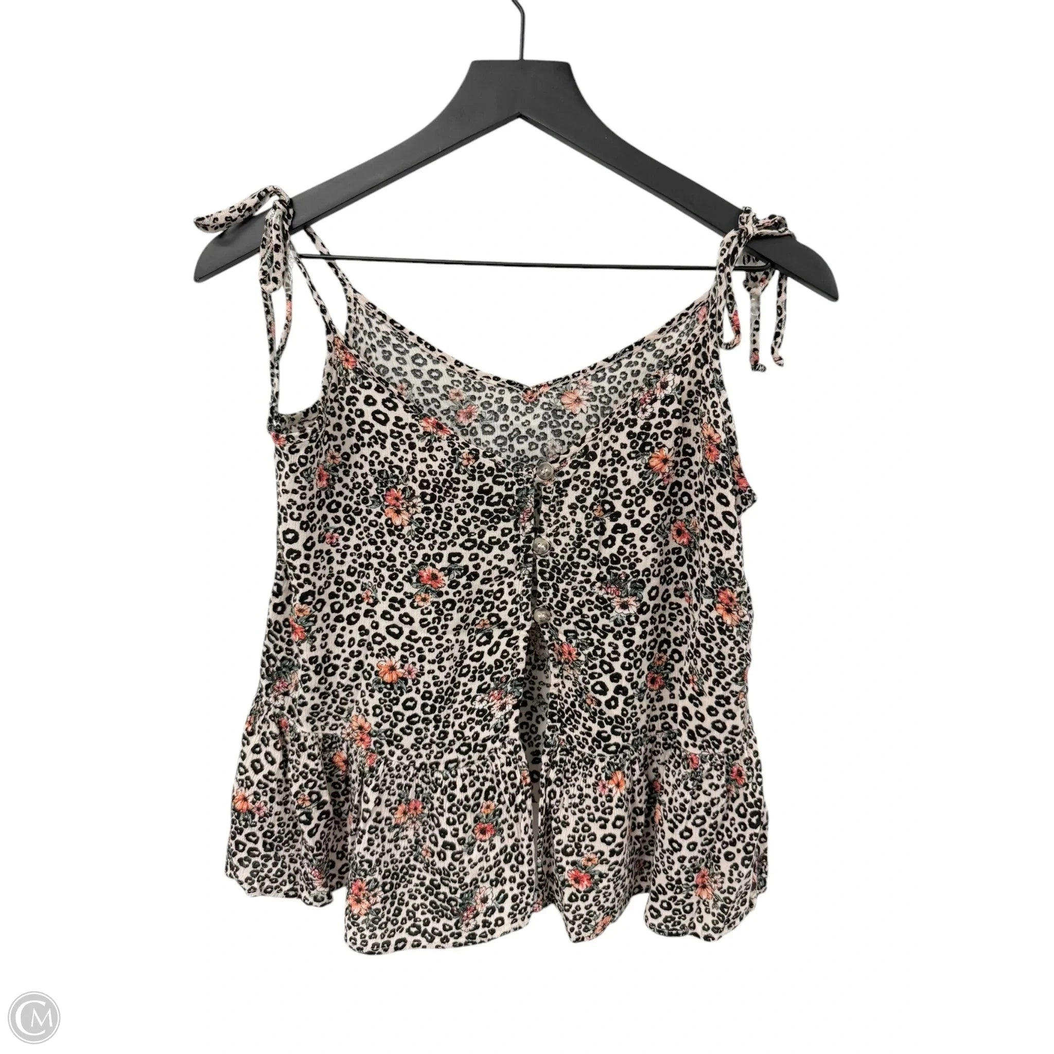 Top Sleeveless By Cme In Leopard Print, Size: M