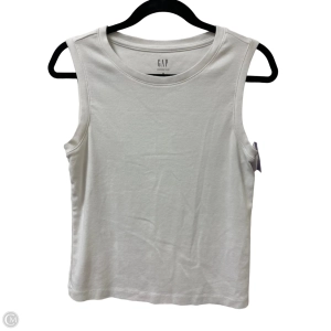 Top Sleeveless By Gap In White, Size: M