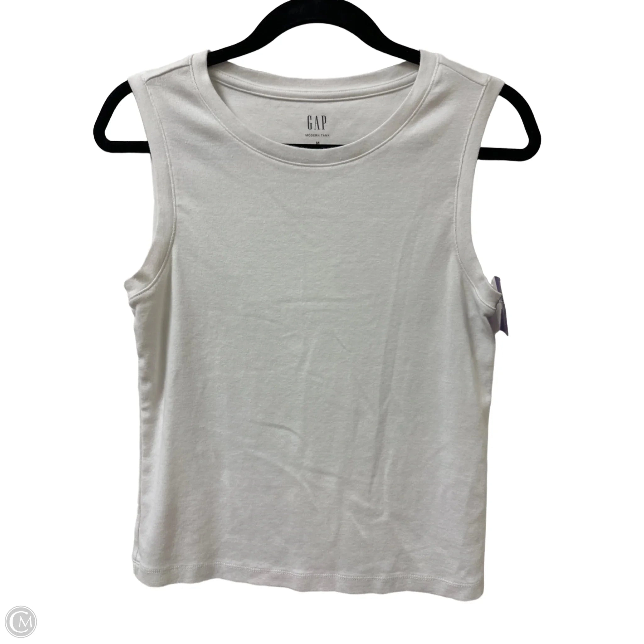 Top Sleeveless By Gap In White, Size: M