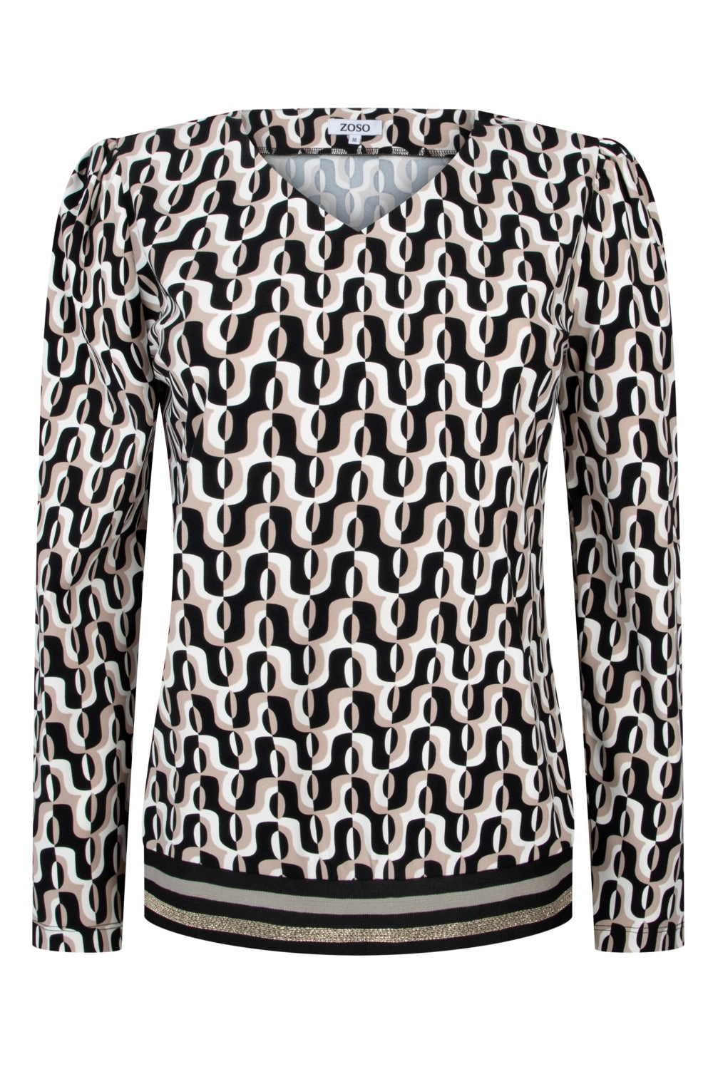 Travel t-shirts tessa black greige 245