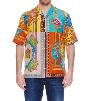 Versace Baroque Print Short-Sleeved Shirt
