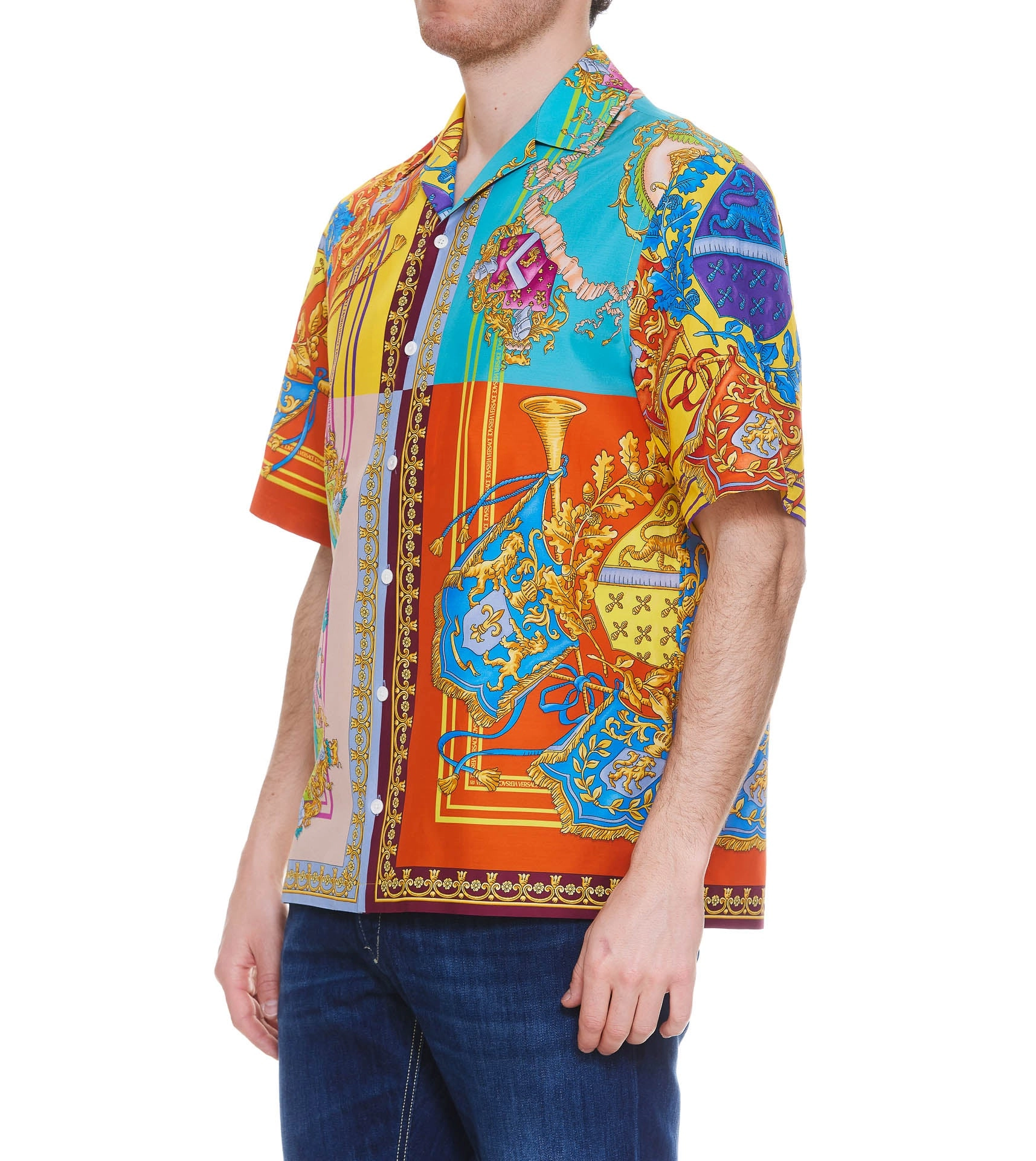 Versace Baroque Print Short-Sleeved Shirt
