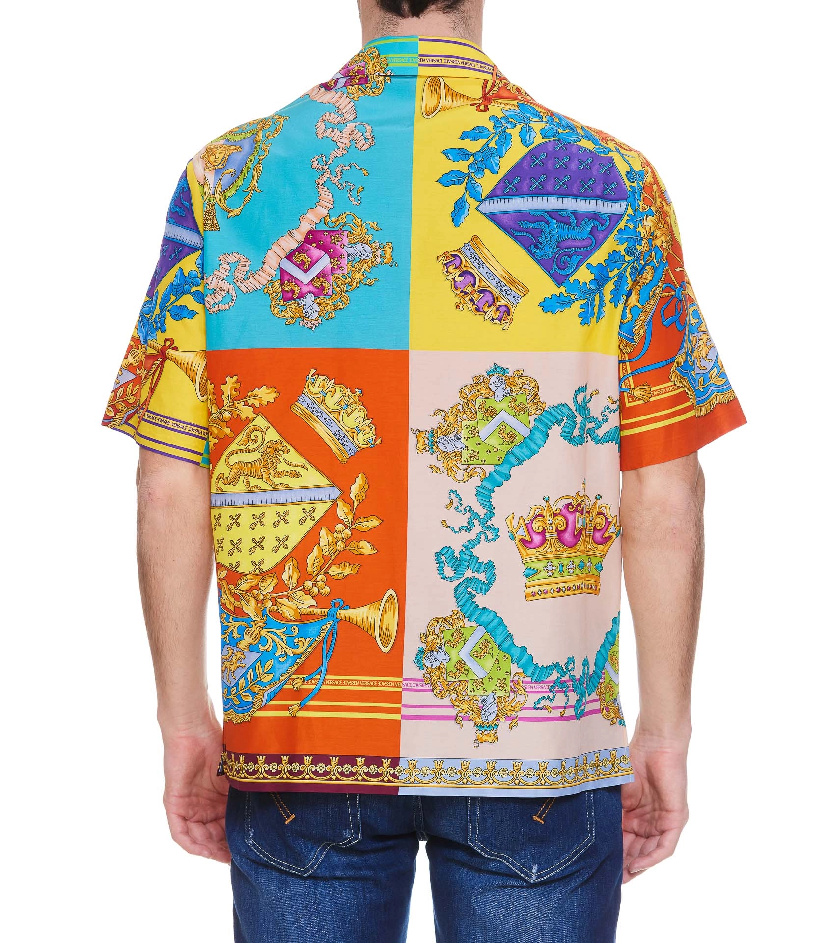 Versace Baroque Print Short-Sleeved Shirt