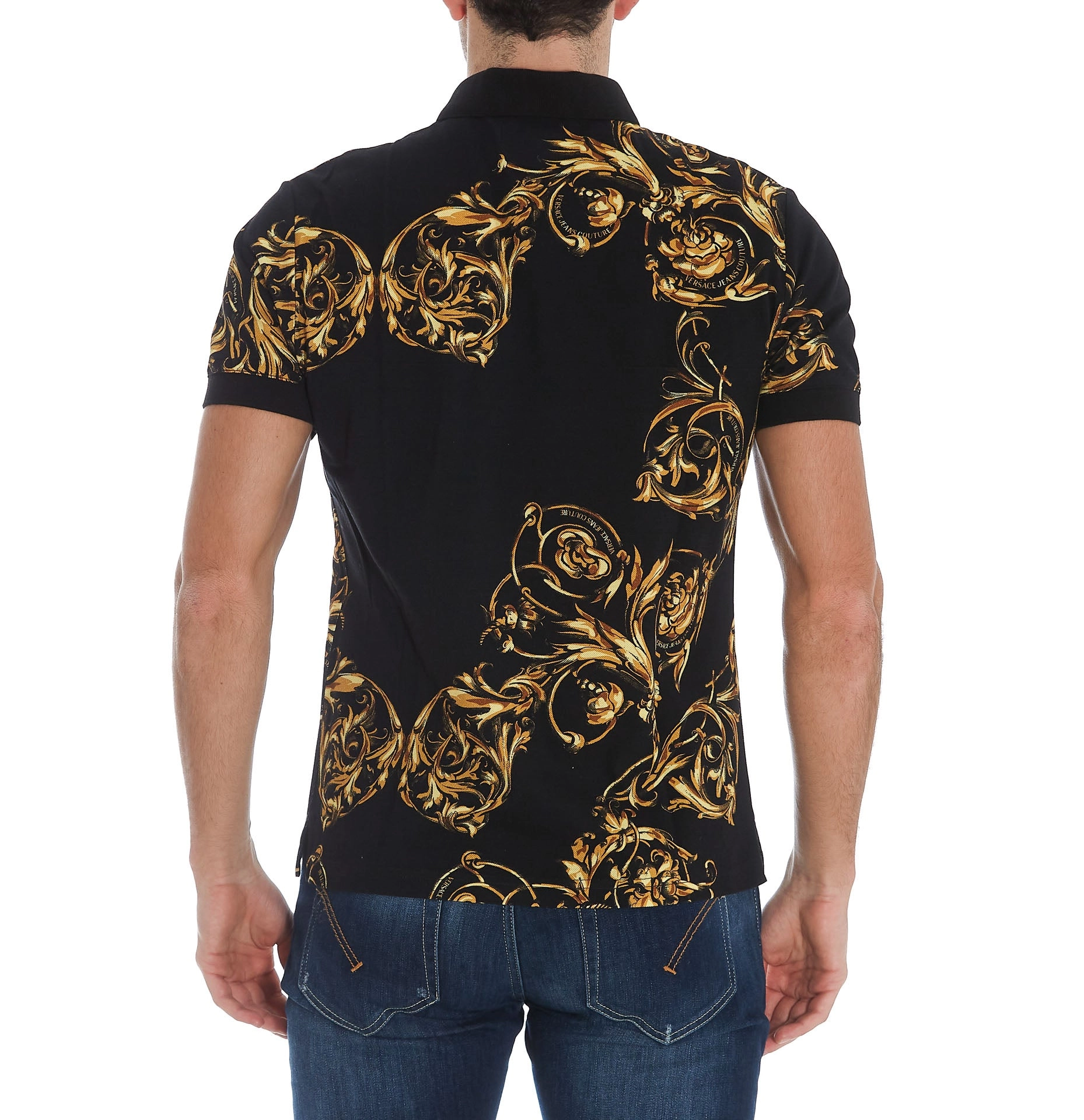 Versace Jeans Couture Baroque Print Polo Shirt