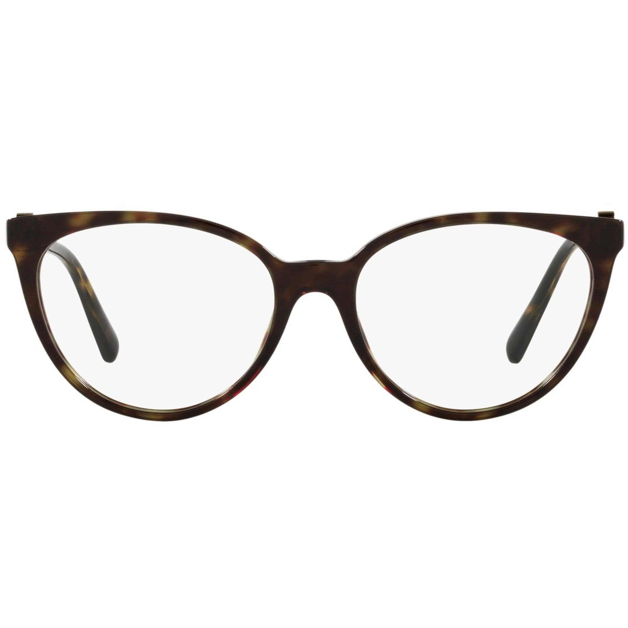 Versace Women's Eyeglasses - Full Rim Havana Plastic Cat Eye Frame | 0VE3298B 108