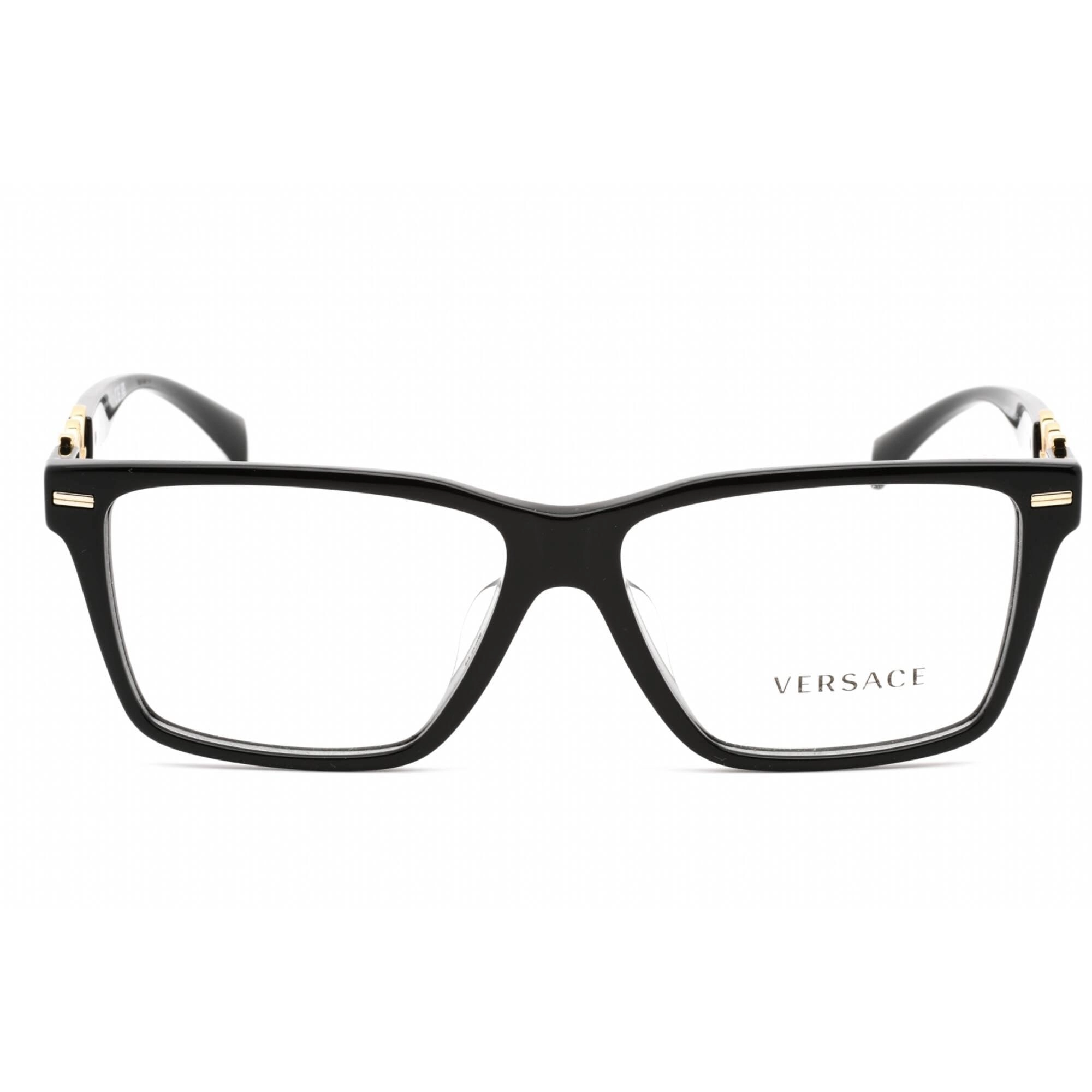 Versace Women's Eyeglasses - Full Rim Rectangular Black Plastic Frame | 0VE3335F GB1
