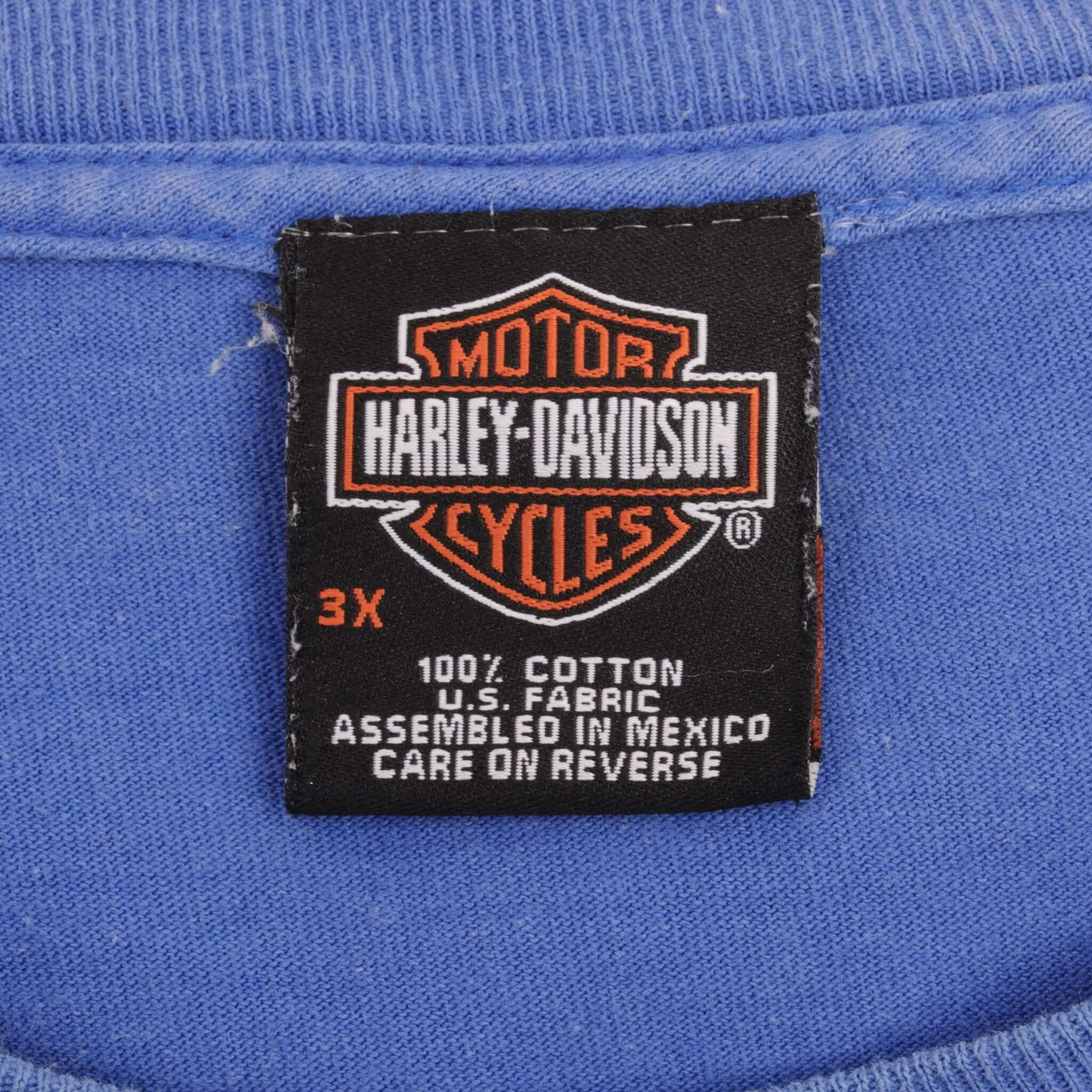 VINTAGE HARLEY DAVIDSON FLAME LONG SLEEVE TEE SHIRT 2003 SIZE 3XL