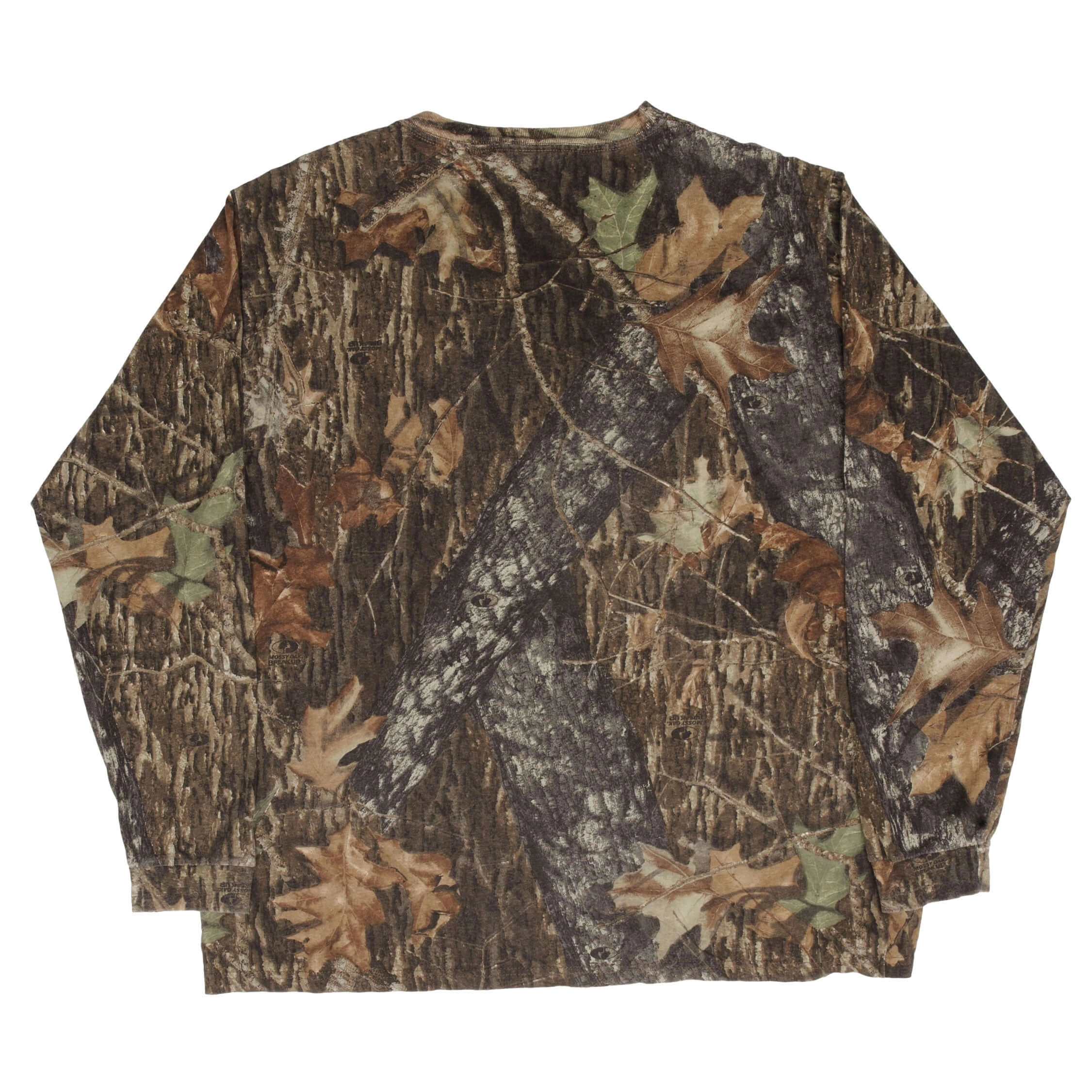 VINTAGE HUNTING MOSSY OAK BREAK UP CAMO LONG SLEEVE POCKET TEE SHIRT SIZE 2XL