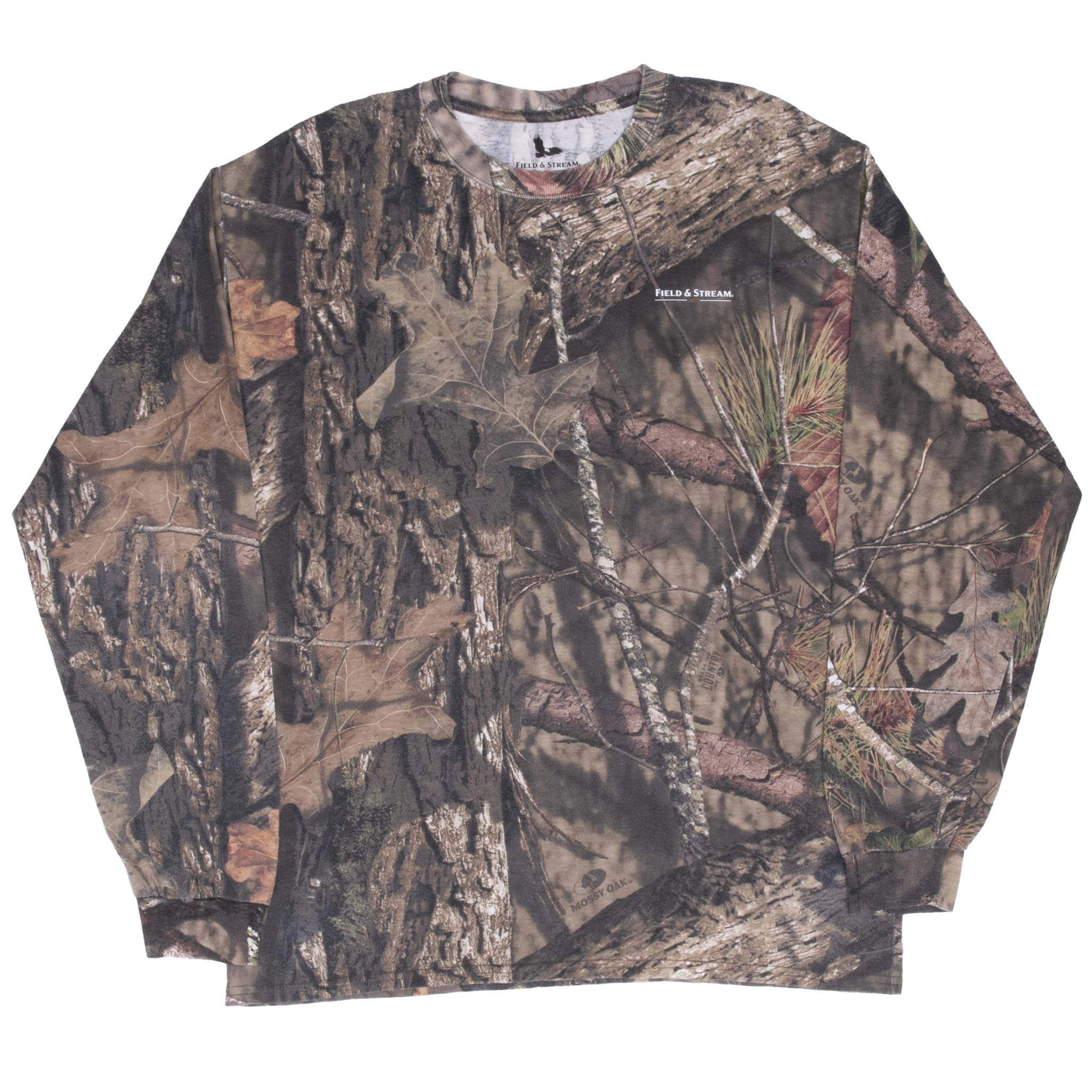 VINTAGE HUNTING MOSSY OAK BREAK UP CAMO LONG SLEEVE TEE SHIRT LARGE