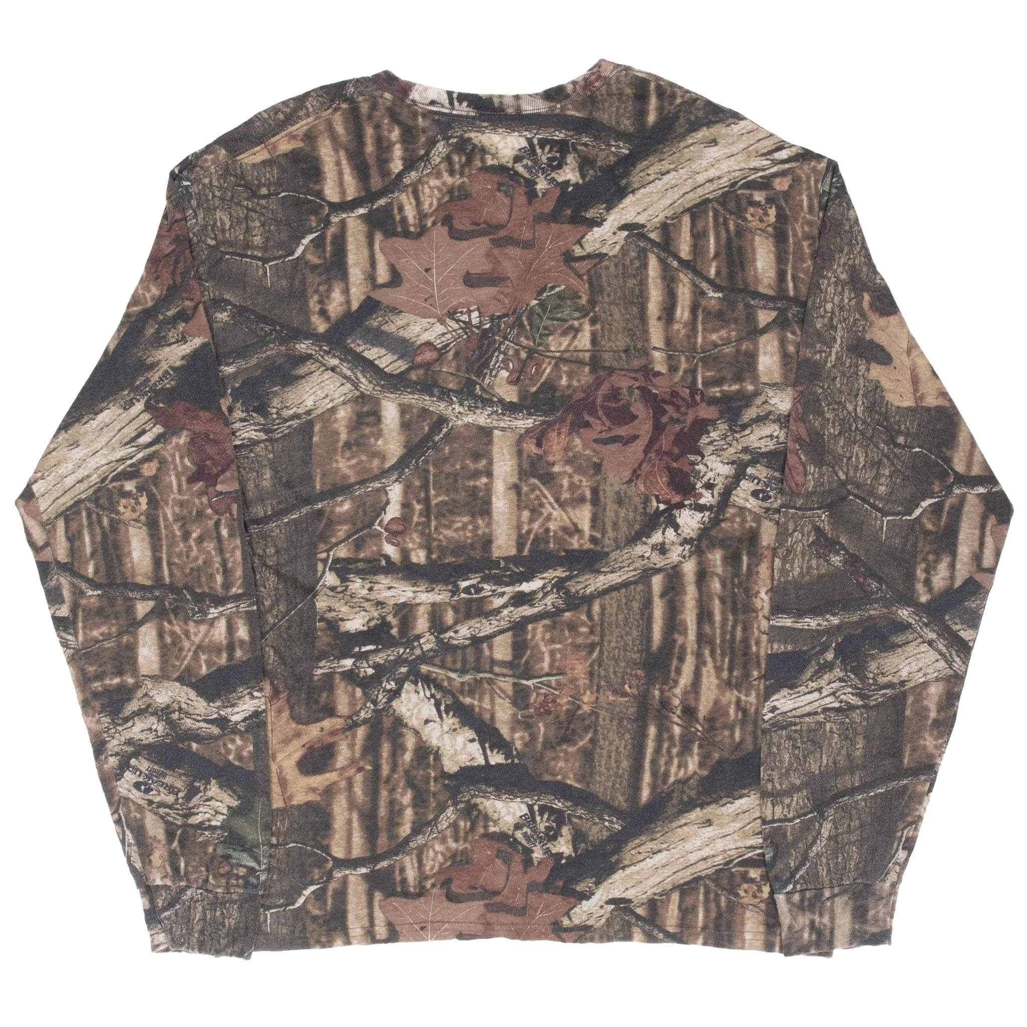 VINTAGE HUNTING MOSSY OAK BREAK UP INFINITY CAMO LONG SLEEVE TEE SHIRT LARGE