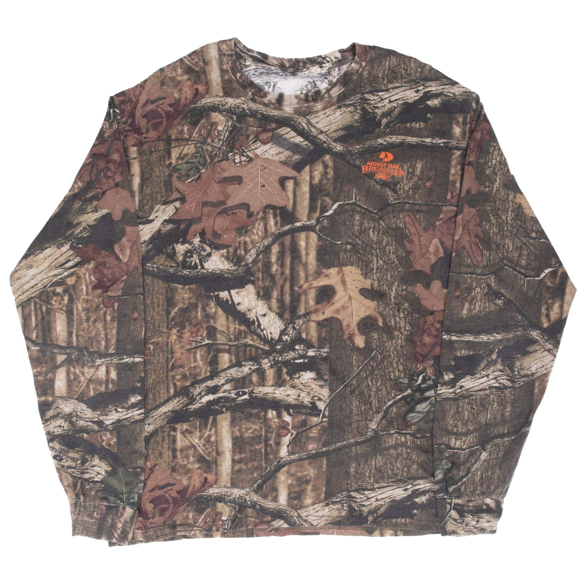 VINTAGE HUNTING MOSSY OAK BREAK UP INFINITY CAMO LONG SLEEVE TEE SHIRT LARGE