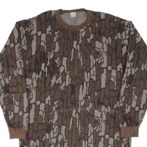 VINTAGE HUNTING TREBARK CAMO LONG SLEEVE POCKET TEE SHIRT 1990S SIZE XL