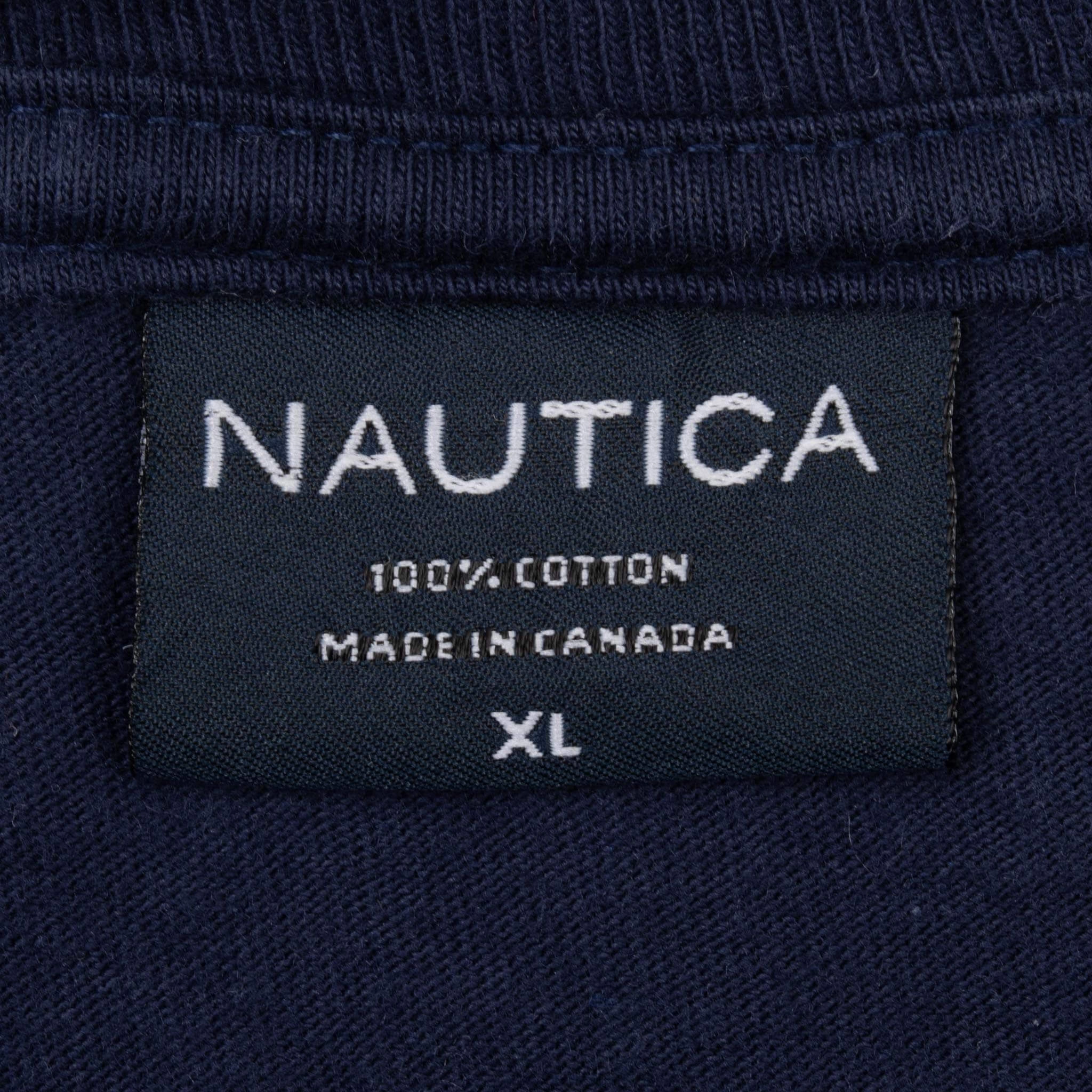 VINTAGE NAUTICA BLUE LONG SLEEVE TEE SHIRT 2000S XL