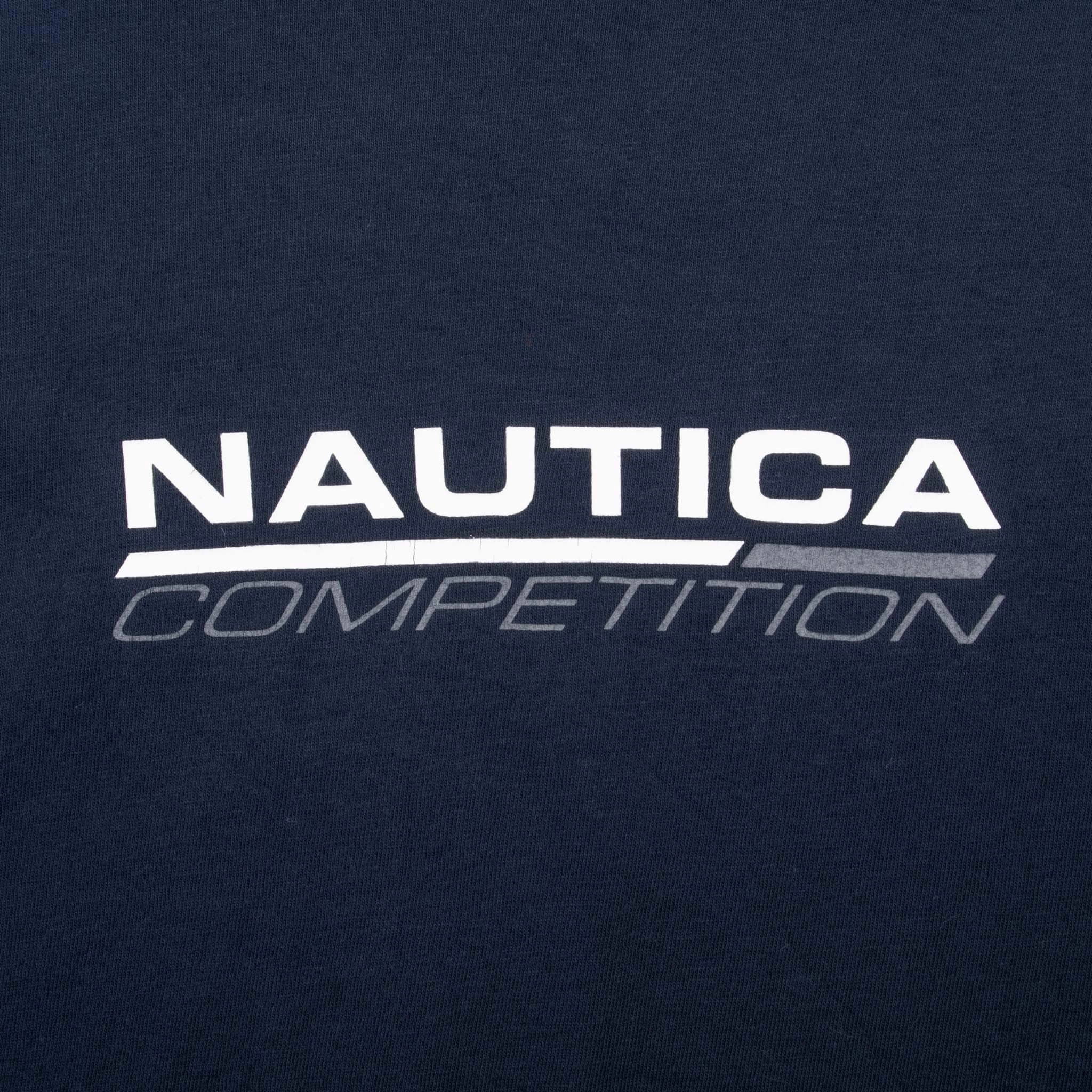 VINTAGE NAUTICA COMPETITION BLUE LONG SLEEVE TEE SHIRT 2000S LARGE