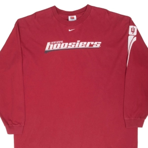 VINTAGE NIKE NCAA HOOSIERS 2000S LONG SLEEVE TEE SHIRT 2XL