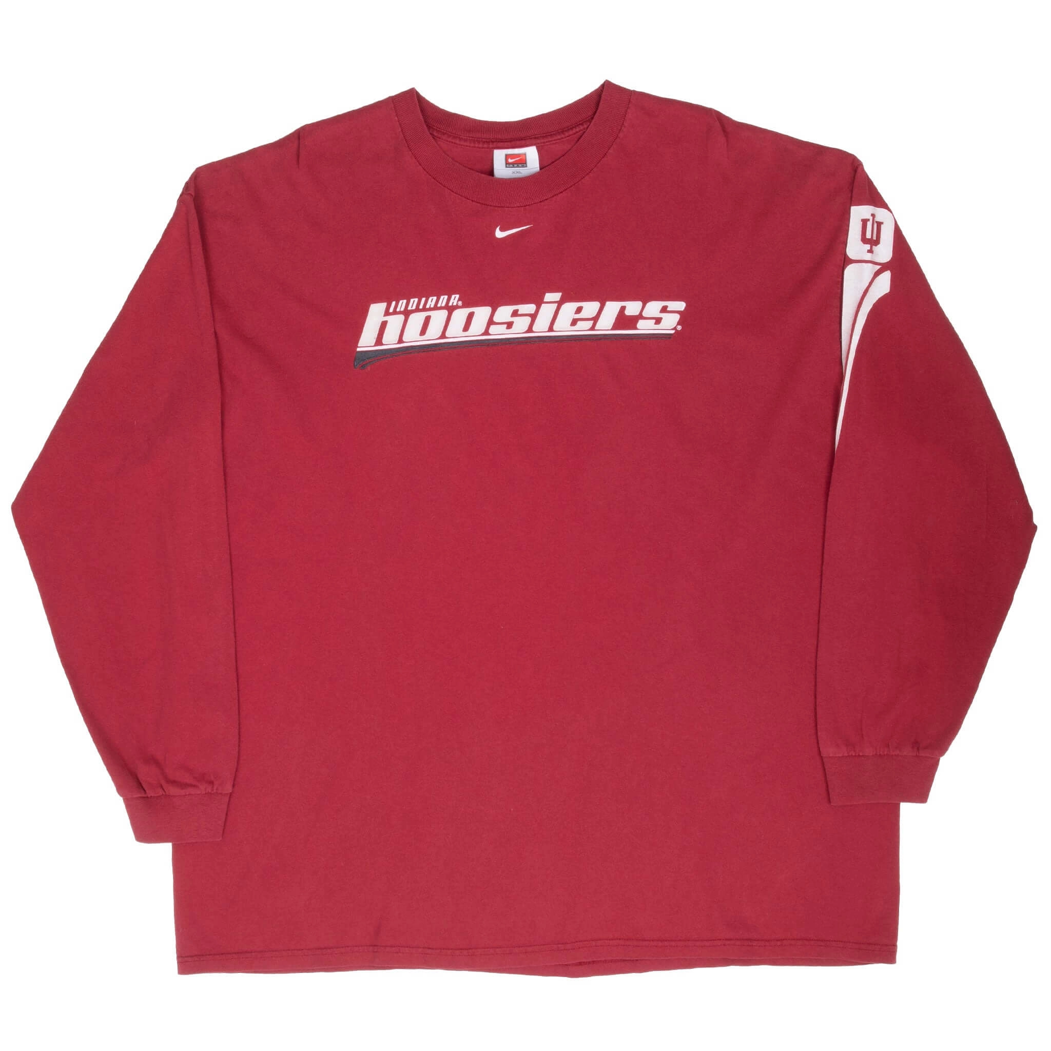 VINTAGE NIKE NCAA HOOSIERS 2000S LONG SLEEVE TEE SHIRT 2XL