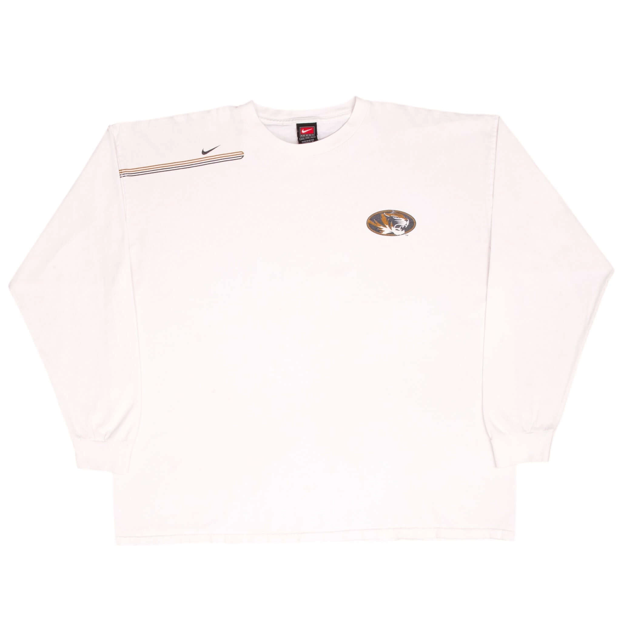 VINTAGE NIKE NCAA MISSOURI TIGERS BASKETBALL LONG SLEEVE TEE SHIRT 2000S 2XL